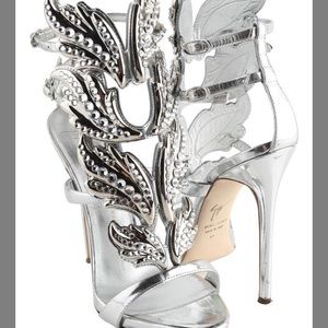 Silver winged heels